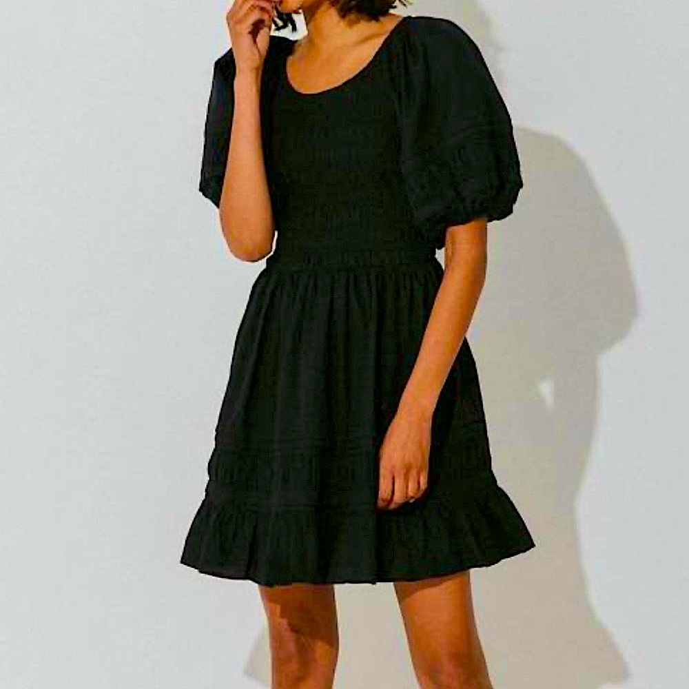 Cleobella • NWOT Stasia Mini Dress - Black size Large